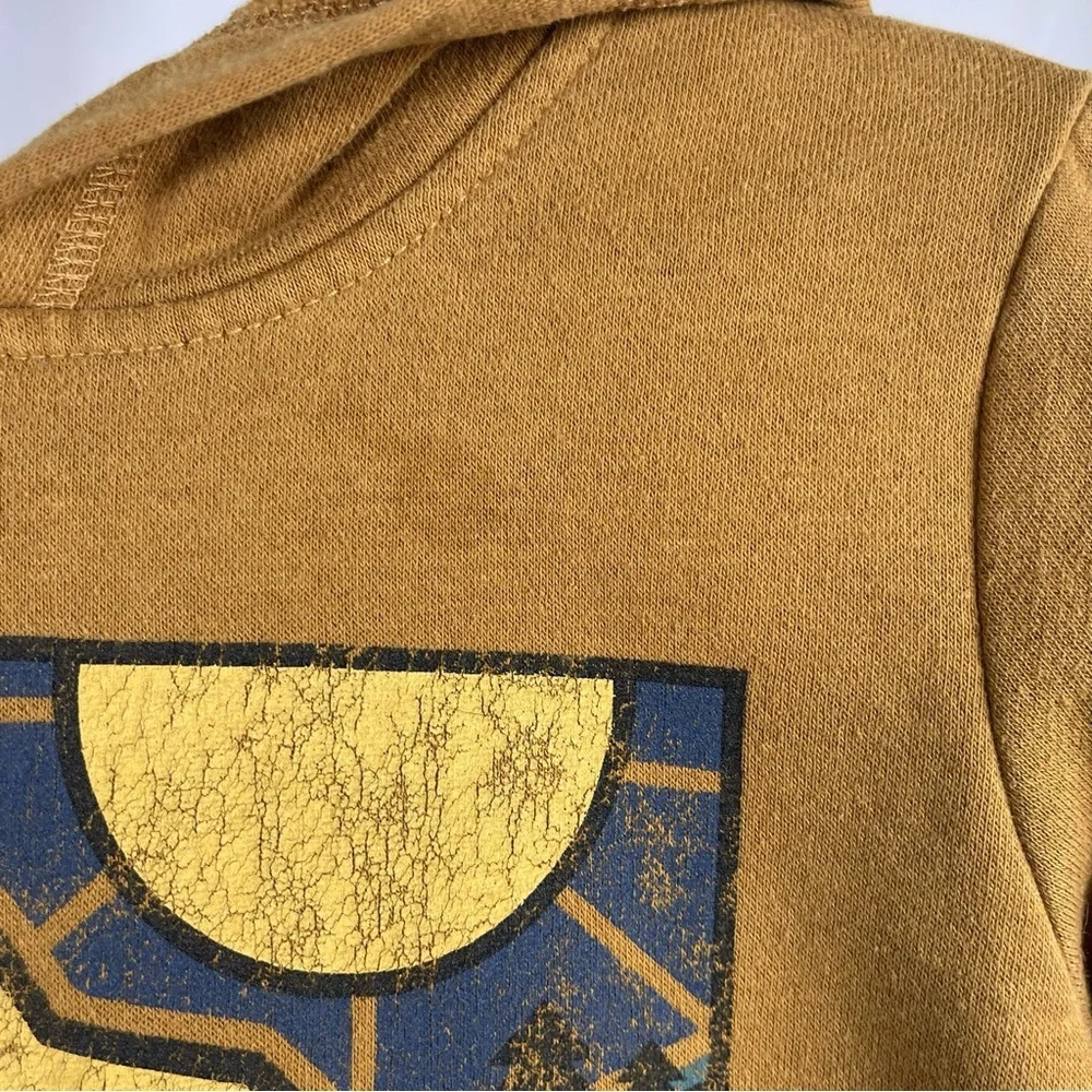 Jumping Beans Mustard Hoodie with Nature Graphic